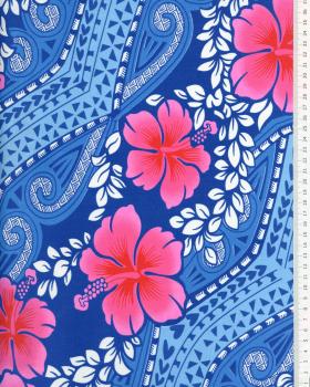 MIAMO Polynesian fabric Blue - Tissushop